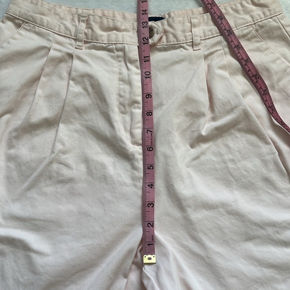 VTG 90’s Basic Edition Women’s Pastel Soft Pink Pleated Bermuda Preppy Shorts 12 - Picture 4 of 7